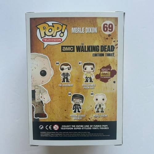 The Walking Dead SIGNED Bloody Merle Dixon Funko Pop 69 Convention Exclusive - Foto 4 di 9