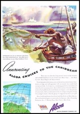 1947 Alcoa Cruises Vintage Advertisement Print Art Ad J252