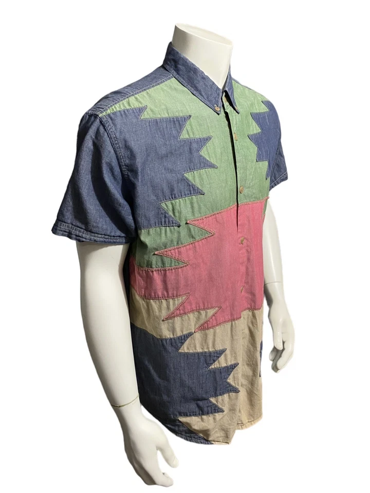 Rare Vintage Staple Pigeon Shirt Men’s XL (Read) Southwestern Aztec Button Up - Image 4 of 4