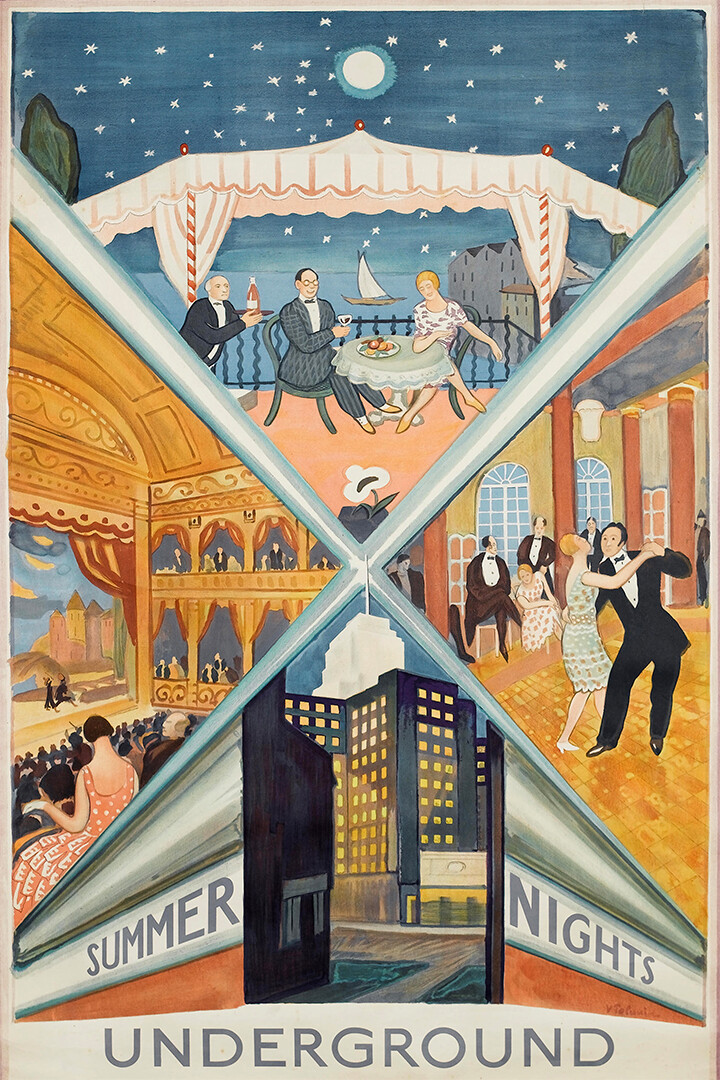 London Underground　ポスター brightest-london-and-home-by-