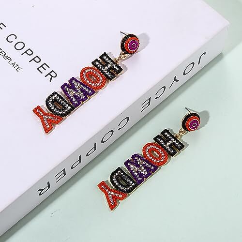 Western Ohrringe für Damen Cowgirl Ohrhänger Ohrhänger Glitzer Strass Samen - Bild 4 von 4
