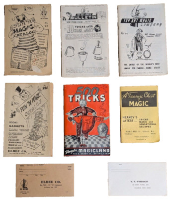 Excellent Group of 1950's, 60'sVintage Magic Book, Catalogs and Literature