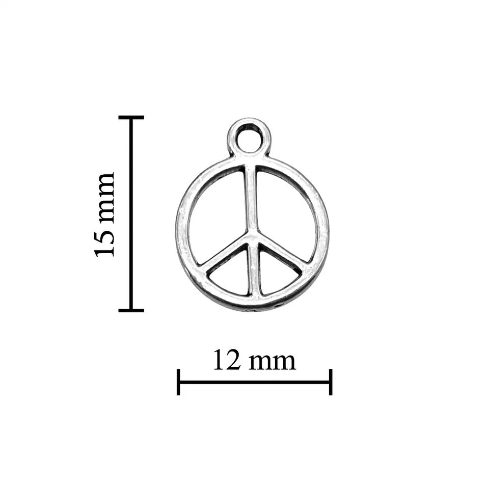 Collana Girocollo simbolo della PACE in Cordino Nero Ciondolo Argento Uomo Donna - Immagine 4 di 4