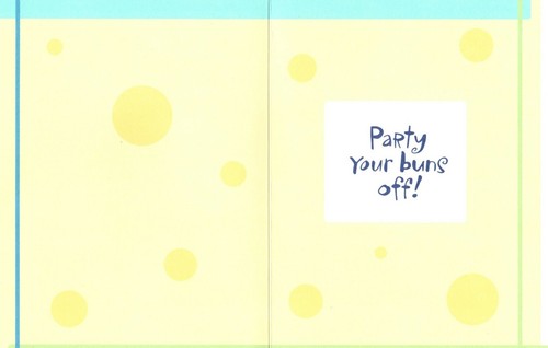 Funny Happy Birthday Low Carb Burger Party Buns Off Hallmark Greeting Card - Picture 2 of 3