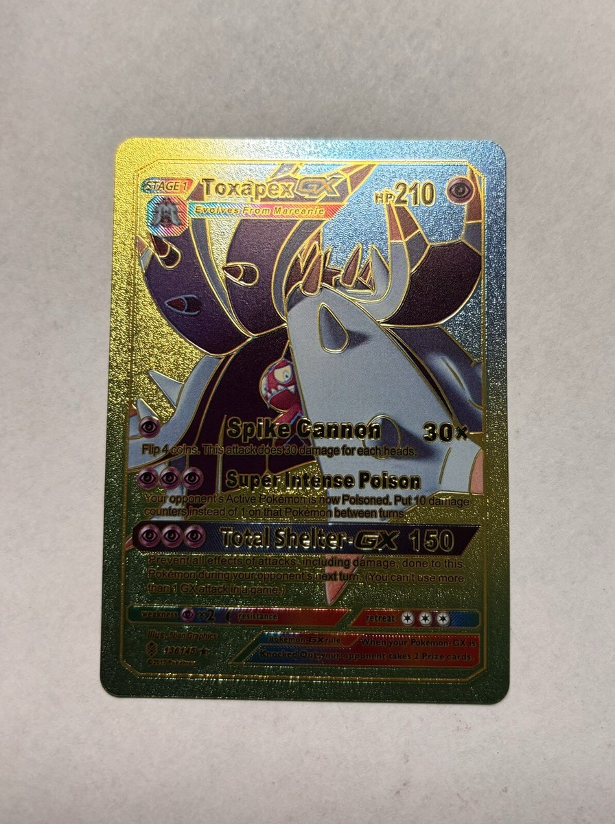 Rainbow Foil Display Card Toxapex GX 210HP Fan Art Card NM/M | eBay