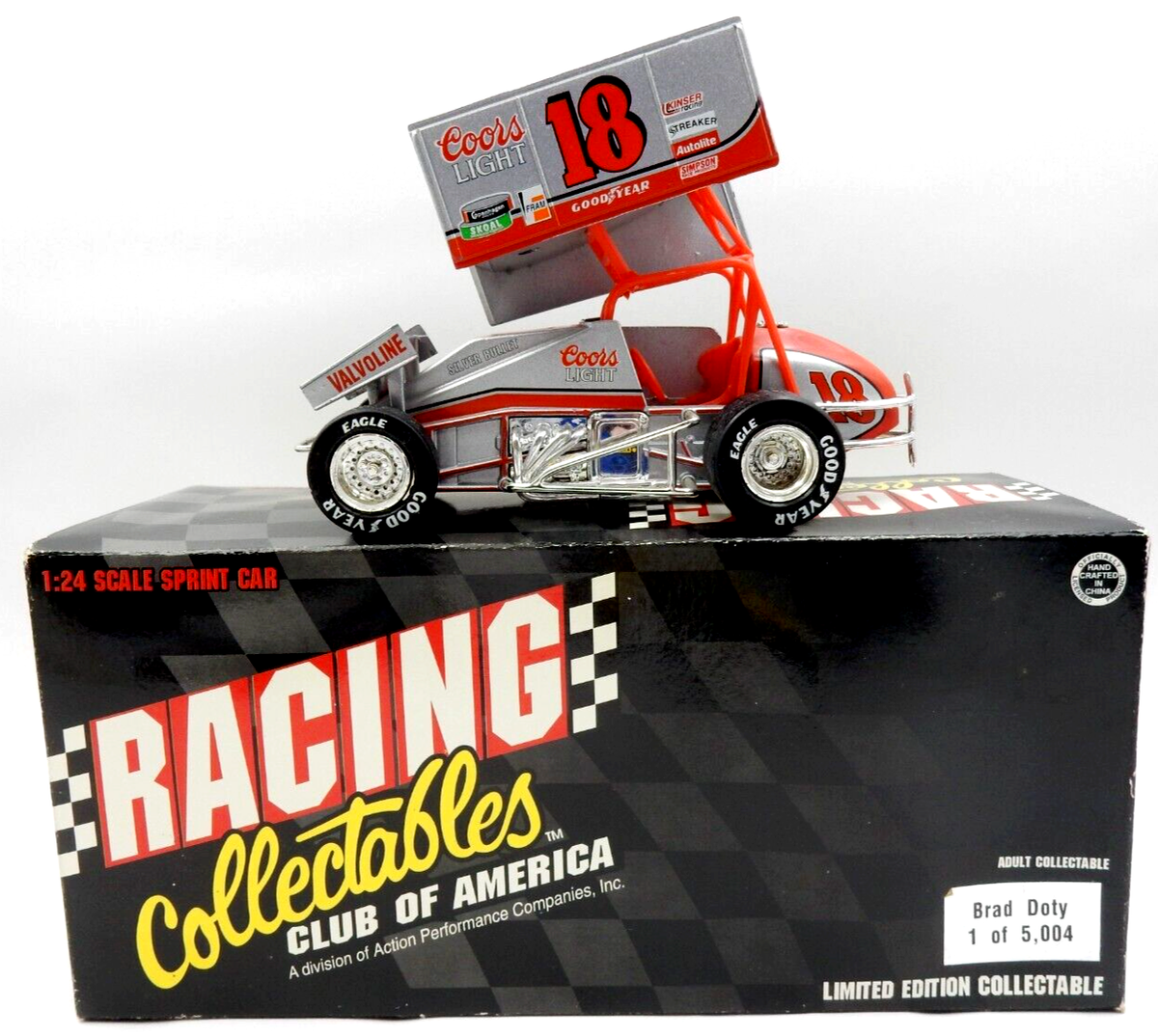 BRAD DOTY #18 COORS LIGHT DIRT TRACK SPRINT CAR ACTION 1:24