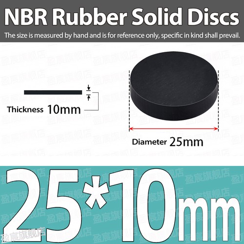NBR Rubber Solid Discs Flat Round Pad Sealing Non-Slip Cushioning Dia 5mm-150mm - Bild 238 von 266