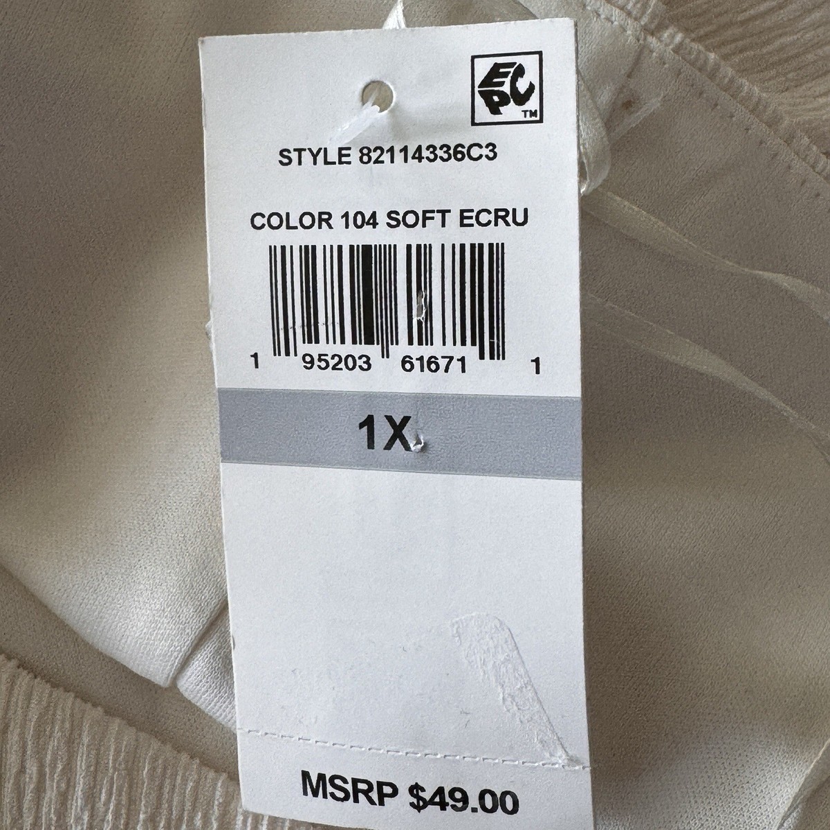 1. State 1X-Large Top Sleeveless Stretch Textured Lined Ruffle Hem