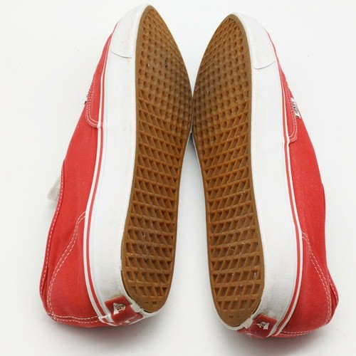 Red Vans Off The Wall Low Canvas Red White Gum Sole US 12 Skateboard - Picture 4 of 5