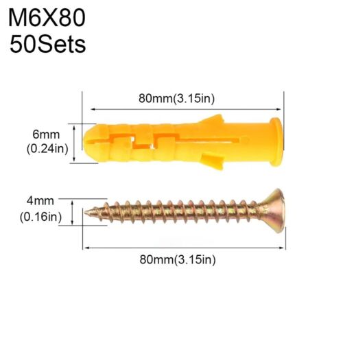 Self Drilling Expansion Tube Nails Plastic Wall Screws Expansion Bolt Pipe - Picture 16 of 20