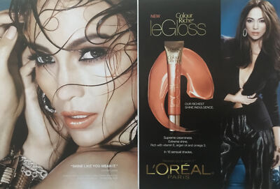 Jennifer Lopez for L Oréal Paris Original Print Ad Seductive Sexy Lips Ephemera