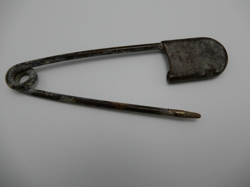 Vintage Horse Blanket Brass Safety Pin 5 Inch - Imagen 6 de 6