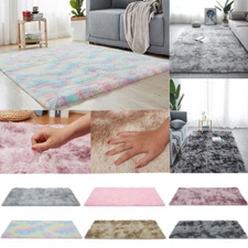 Rugs Anti-Slip Shaggy Rug Super Soft Carpet Mat Living Room Floor Bedroom