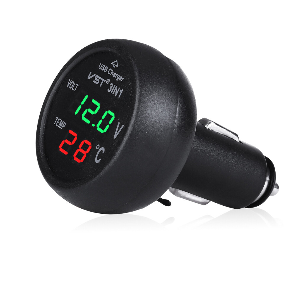 cigarette lighter voltmeter usb charger 12-24V 3 1 Multifunction USB Port Charger Voltmeter Lighter Car