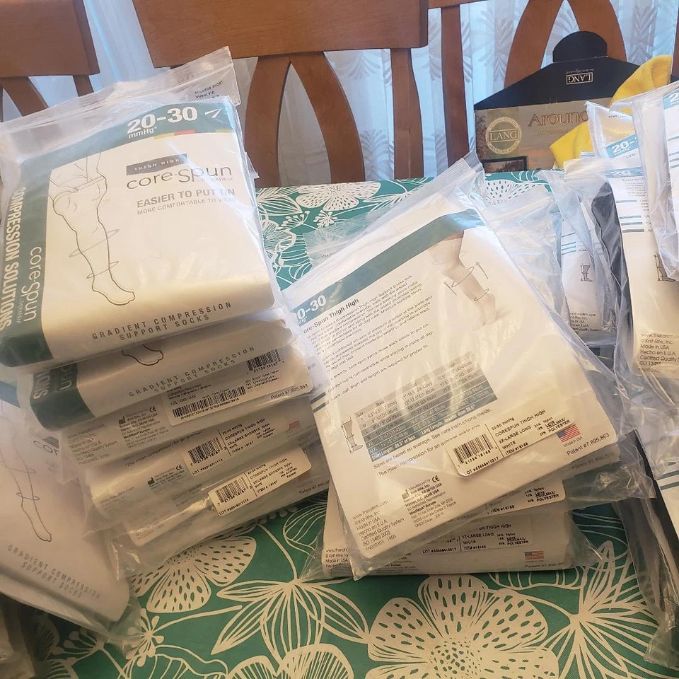 Core-Spun TheraFirm THIGH High Socks Moderate Compression 20-30 Size S-3X Color - Image 4 of 4