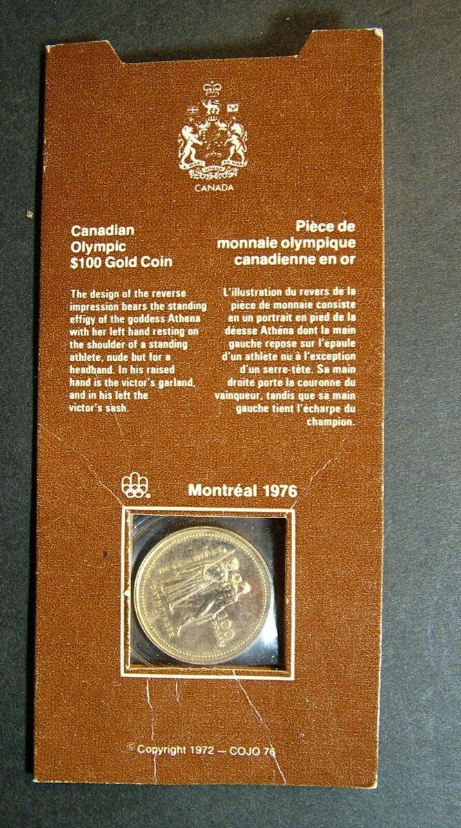 1976 Canada Canadian Olympic $100 Gold Proof Like Coin | eBay 1976 Canada Canadian Olympic $100 Gold Proof Like Coin | eBay