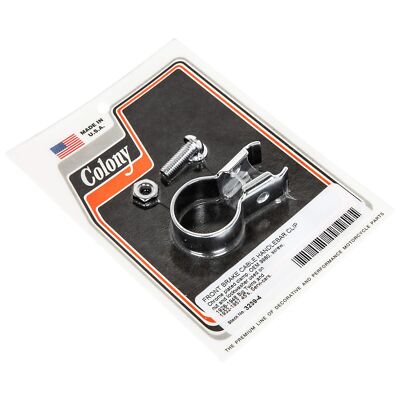 #3239-4 Front Brake Cable Handlebar Clip 1928-1948 HD Big Twins Chrome Colony Ma