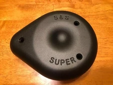  S&S SUPER 378 TEARDROP AIR CLEANER COVER WRINKLE BLACK