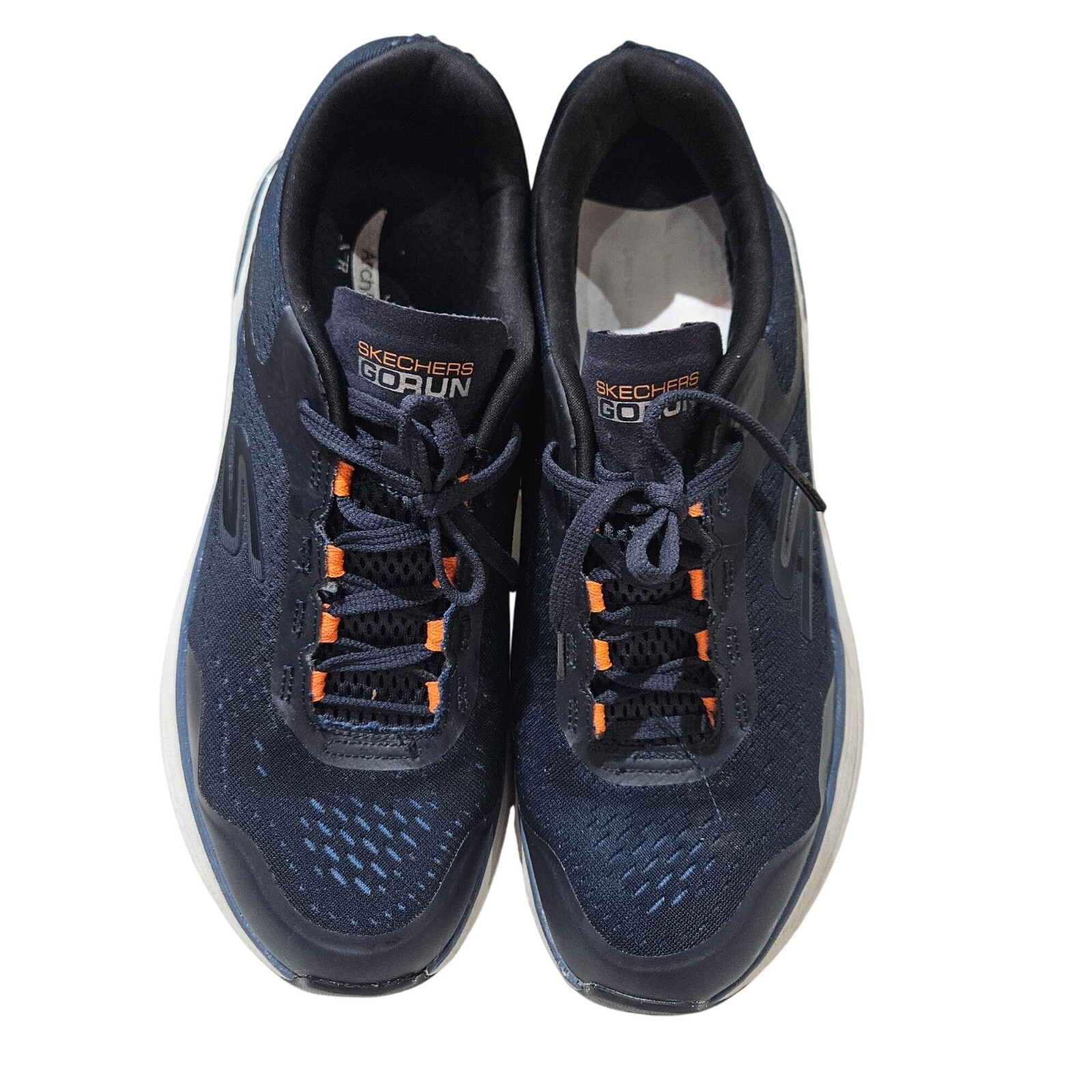 SAOLA Scarpe da ginnastica Skechers Go Run Arch Fit da uomo US 11 Navy con acc arancione