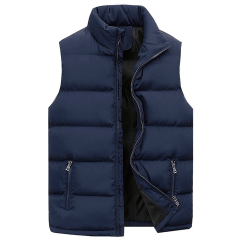 Men Fashion Zip Up Warmer Gilet Waistcoat Winter Warm Puffer Quilted Vest Jacket - Picture 10 of 15