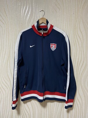 USA N98 AUTHENTIC FOOTBALL SOCCER TRACK TOP JACKET NIKE 478298-451