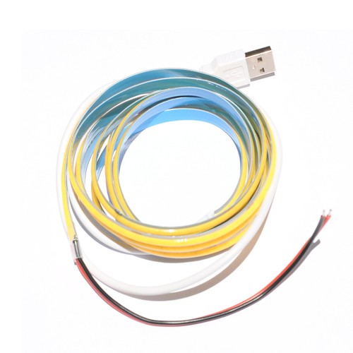 USB 5V COB LED Strips Light Flexible Tape Home DIY Lighting Warm Cool White 1-5M - Picture 4 of 27