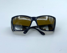 Polarized Night Driving Sunglasses with Side Shields Navy Frame and Yellow Lens