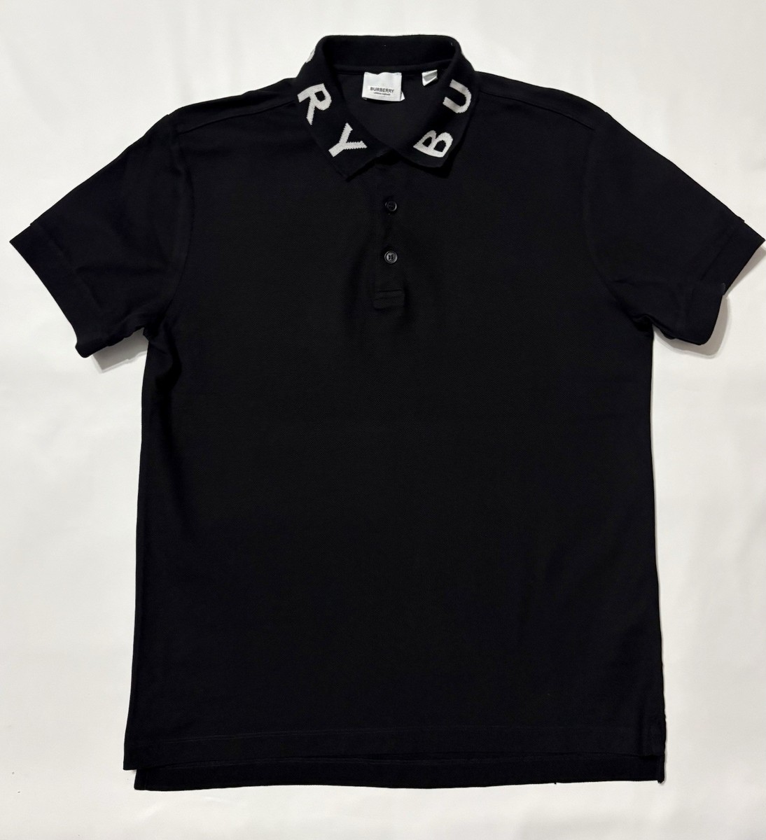 トップス BURBERRY black polo shirts swag archive Check Collar Cotton Polo Shirt in Black - Women | Burberry® Official