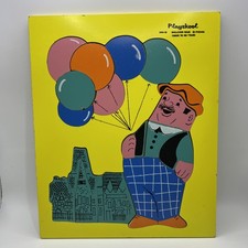 SIFO - Vintage Wood Puzzle - Balloon Man - Wooden Preschool Toddler Jigsaw