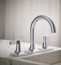 KOHLER Venza 8 in. Widespread Double Handle Bathroom Faucet in Polished Chrome