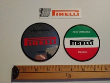 3 VINTAGE PIRELLI RACING TIRES PNEUS STICKER DECAL AUTO COLLANT 