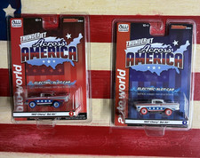 Auto World Slot Cars 2 Across America 1957 Chevy Versions A B 1:64 Scale