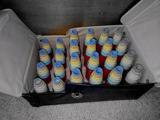 Vintage Plastic Curlers Large Small Multicolor With Travel Case