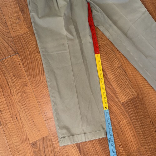 John W. Nordstrom 38x30 Classic Pleated Khaki Slacks Wrinkle Free Supima Cotton - Picture 3 of 8