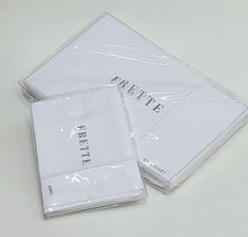 Frette One Bourdon King Duvet Cover And King Pillowcase Pair White/White Percale