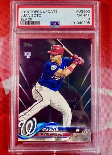 2018 Topps Update US300 JUAN SOTO Black /67 PSA 8 Nationals Baseball Card SP