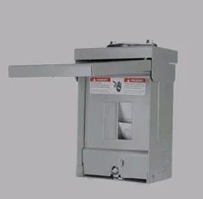 W0204ML1060U 60 Amp 3 Wire 4 Circuit Outdoor Circuit Breaker Enclosure Gray