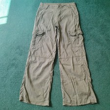 American Eagle Pants Womens 4 Green Super High Rise Baggy Wide Leg Cargo Stretch