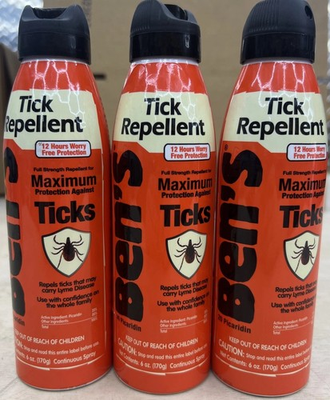 #ad Ben#x27;s Tick Repellent Picaridin Spray 6 oz Cans 12 hours 🔥PACK OF 3🔥 $24.99