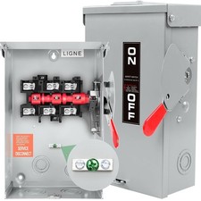  Upgrade 3P 60 Amp Disconnect,New Add Ground Design,Disconnect Switch, Non-Fuse