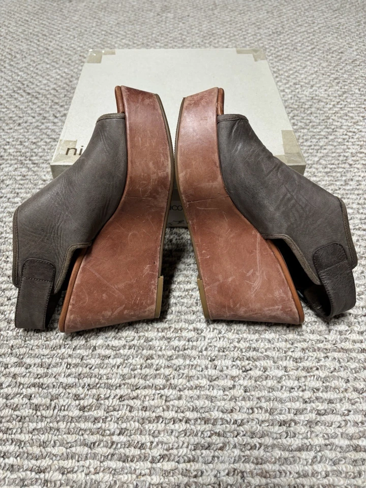 Sandalias Nicole para mujer de cuero marrón con punta abierta - talla 7 Foto 4 de 4