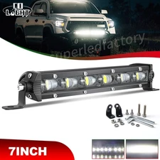 7inch Slim LED Light Bar Spot Flood Work Fog Driving Truck Offroad ATV SUV 4WD