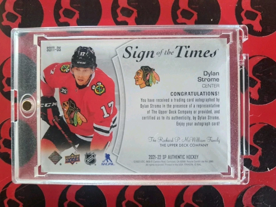 2021-22 Dylan Strome Inscribed Sign Of The Times /49 SP Authentic #SOTT-DS Gold - Image 2 of 2