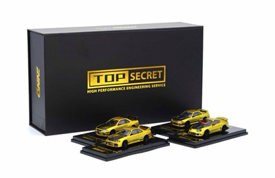 INNO64 1:64 Top Secret Nissan 1995 GT-R Diecast Gold/Black Unopened Box