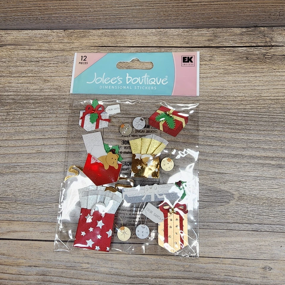 Lot of 10 Jolees CHRISTMAS GIFTS Presents Embellishments Scrapbook Sticker Packs - Image 3 of 4