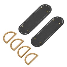 2pcs Bag Bases for Crochet, 11.8" x 3.9" Oval Bag Bottom Shaper Black