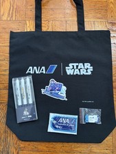 NEW Star Wars ANA Airlines Promotional 3-Pen Set, Tote Bag, Pin,Luggage Tag-NYCC