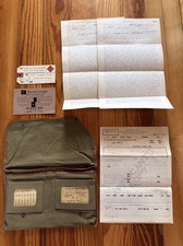 Vintage 1943 WWII US Military Army Messenger Courier Bag Documents WW2