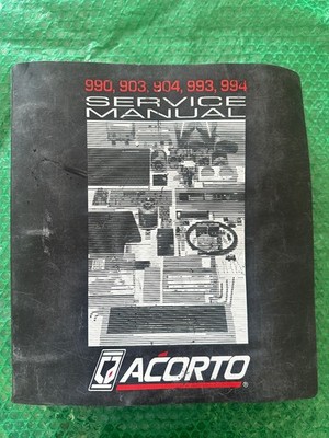 Acorto, espresso machine Service Manual, models 990,903, 904, 993, 994