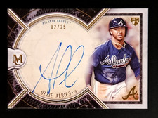 2018 Topps Museum Collection Ozzie Albies Archival Gold Rookie Auto /25 AA-OA